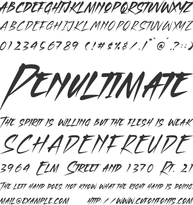 Chanrest font preview