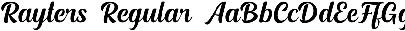 Rayters Regular font