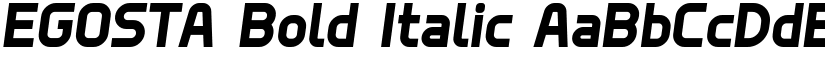 EGOSTA Bold Italic font