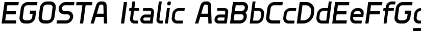 EGOSTA Italic font