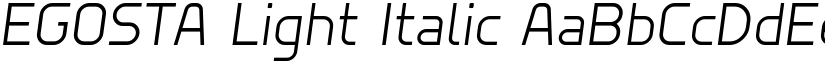 EGOSTA Light Italic font