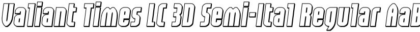 Valiant Times LC 3D Semi-Ital Regular font
