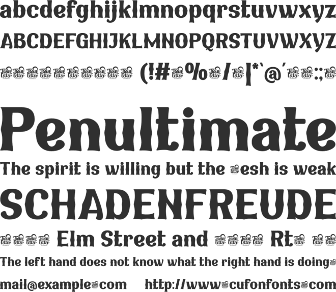 WAKCAHOtrial font preview