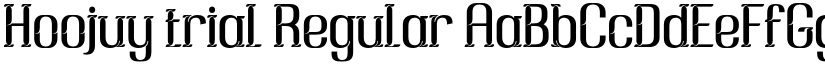 Hoojuy trial Regular font