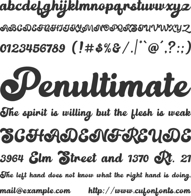 Nahista font preview