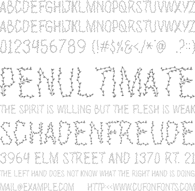 Shine font preview
