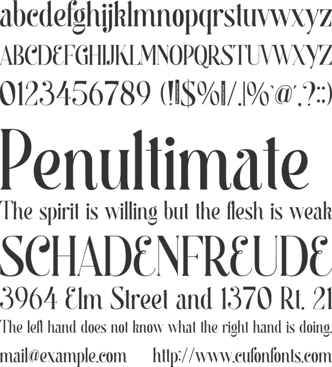 Begova font preview