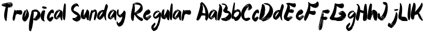 Tropical Sunday Regular font