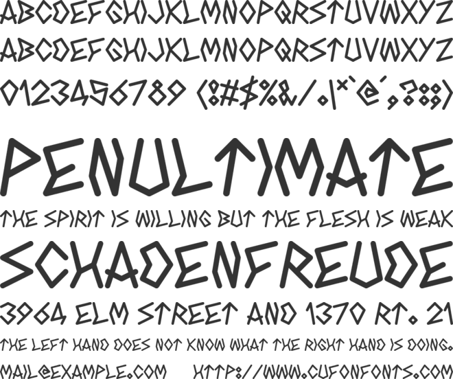 Divagon font preview