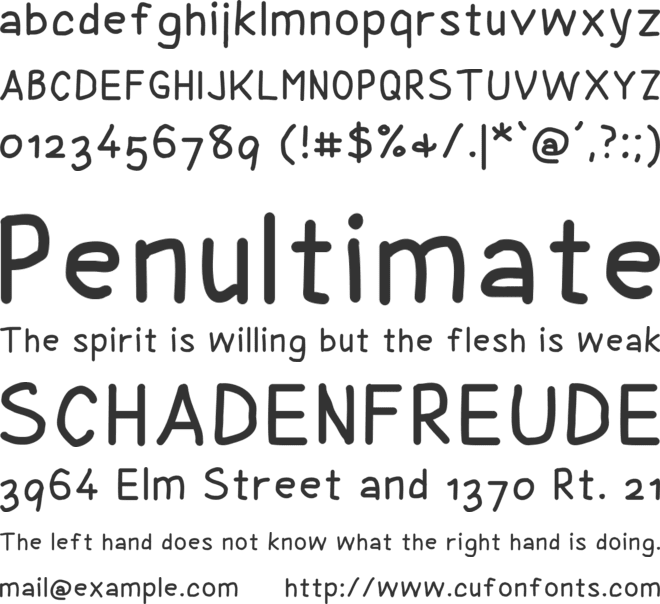 Coyotris Comic font preview