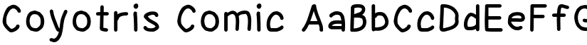 Coyotris Comic font
