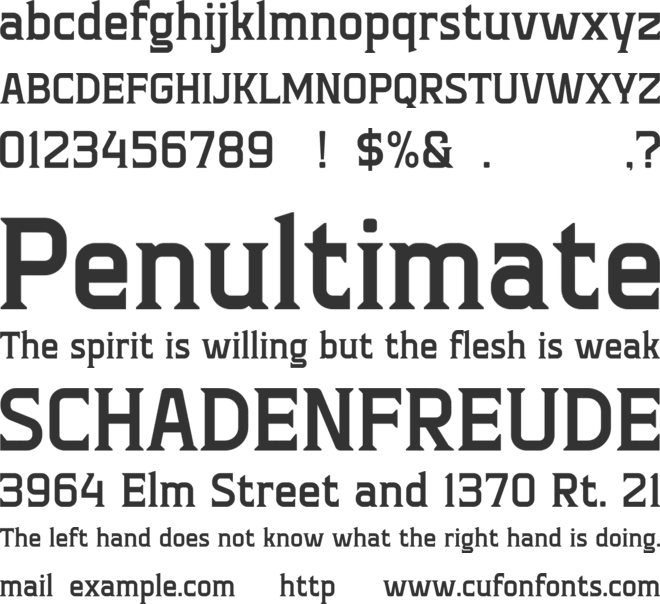 Blackfero font preview