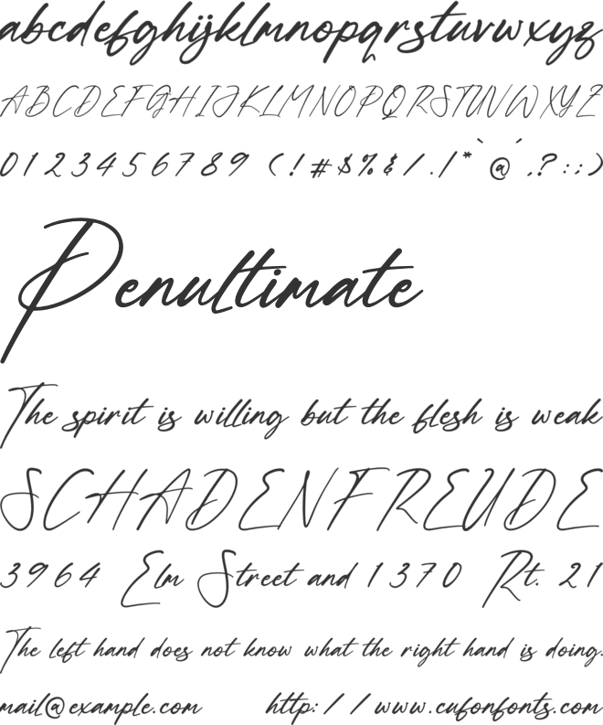 Andryaton Detagheart font preview