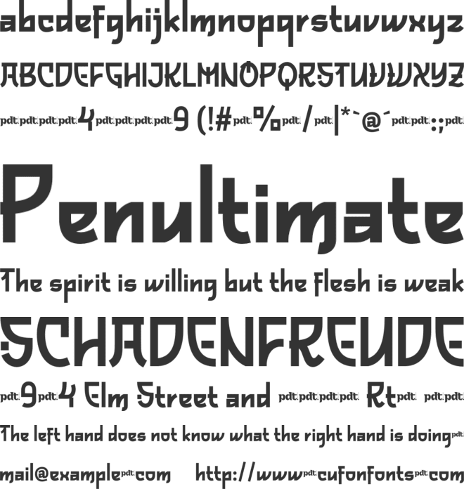 SAMENTtrial font preview