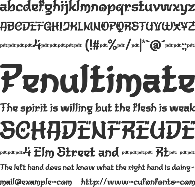 YEKOWtrial font preview