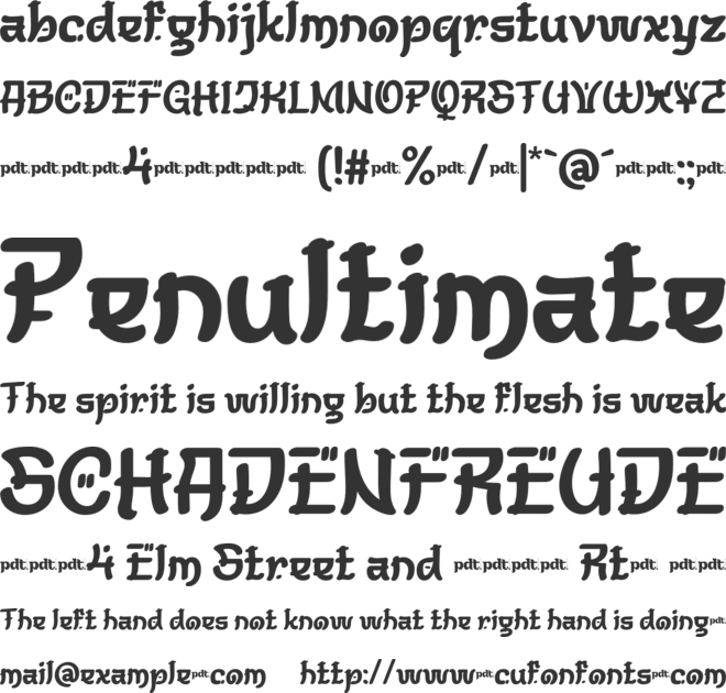YEKOWtrial font preview