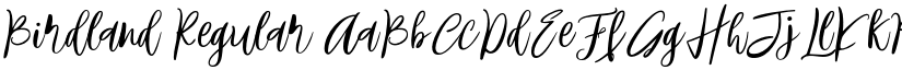 Birdland Regular font