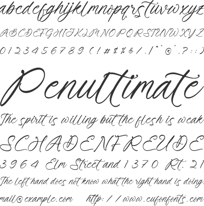 Brittney Morgareta font preview