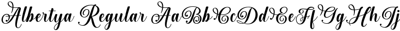 Albertya Regular font