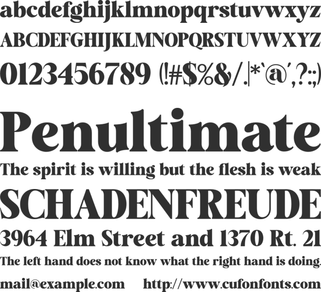 Cresing font preview
