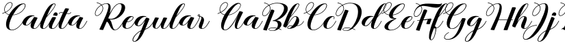 Calita Regular font