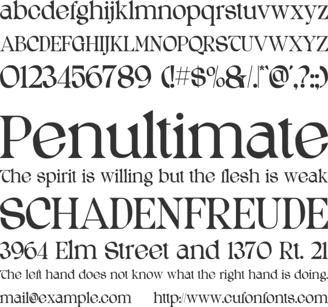 Trepang font preview