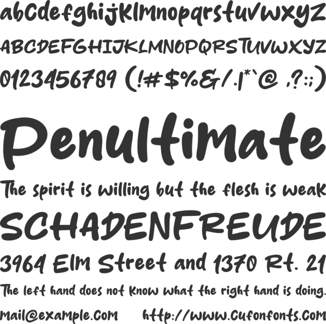 Dacherry font preview