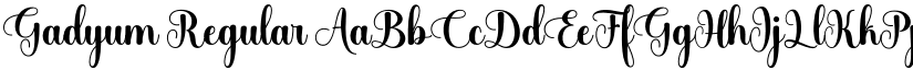 Gadyum Regular font