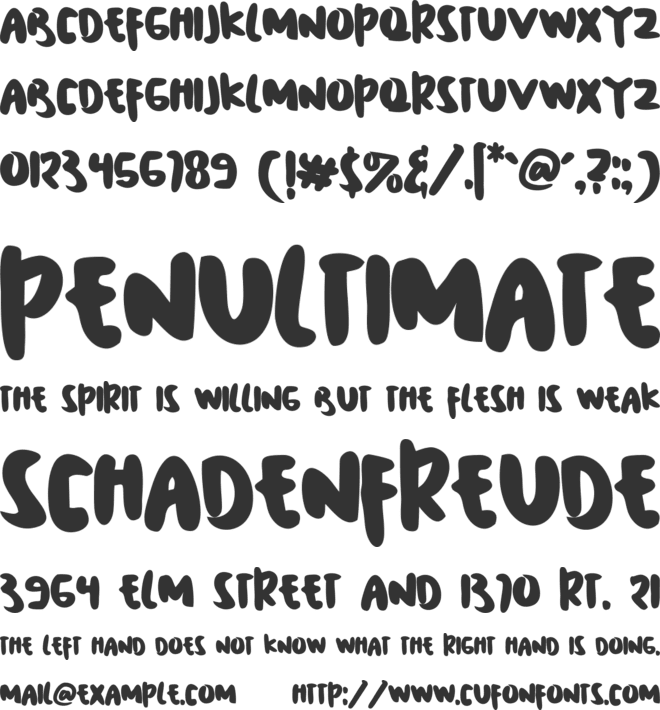 Chubby Melisa font preview