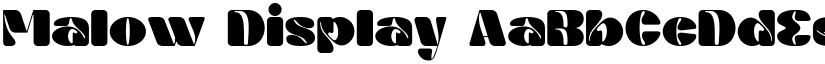 Malow Display font
