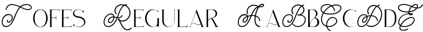 Tofes Regular font