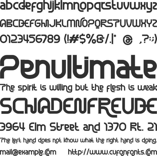 Sparkster font preview