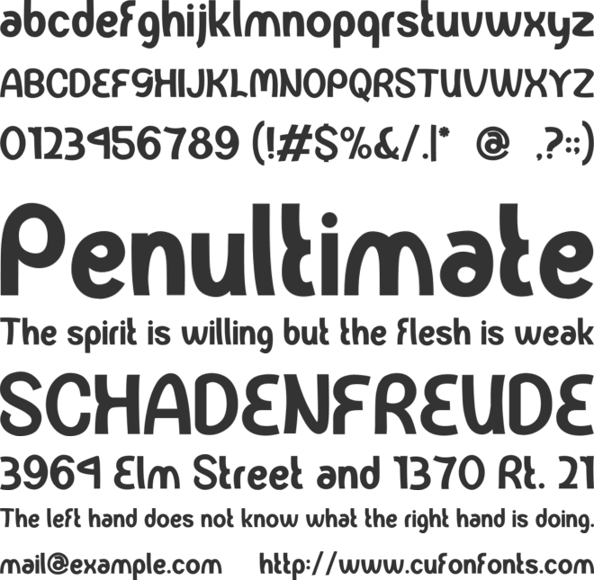 Round Rope font preview