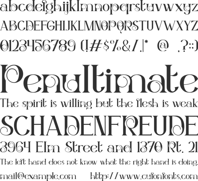 Merside font preview
