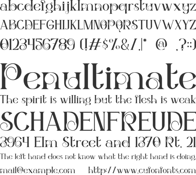 Merside font preview