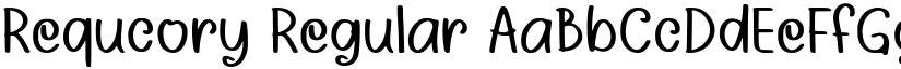 Requcory Regular font