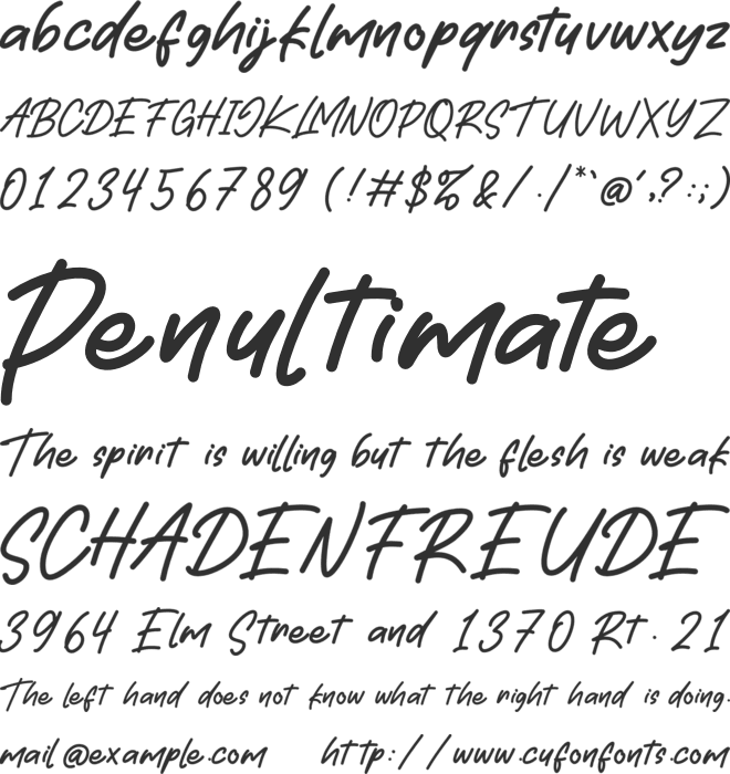Golstyno font preview