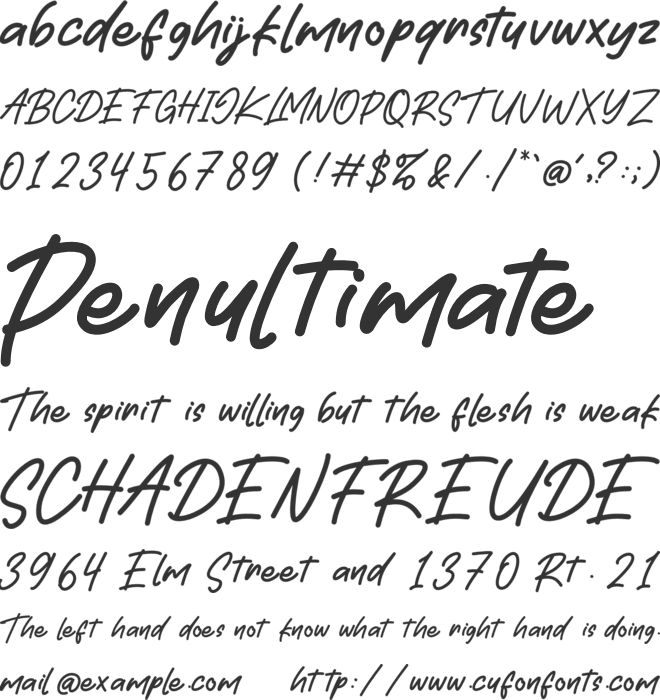 Golstyno font preview