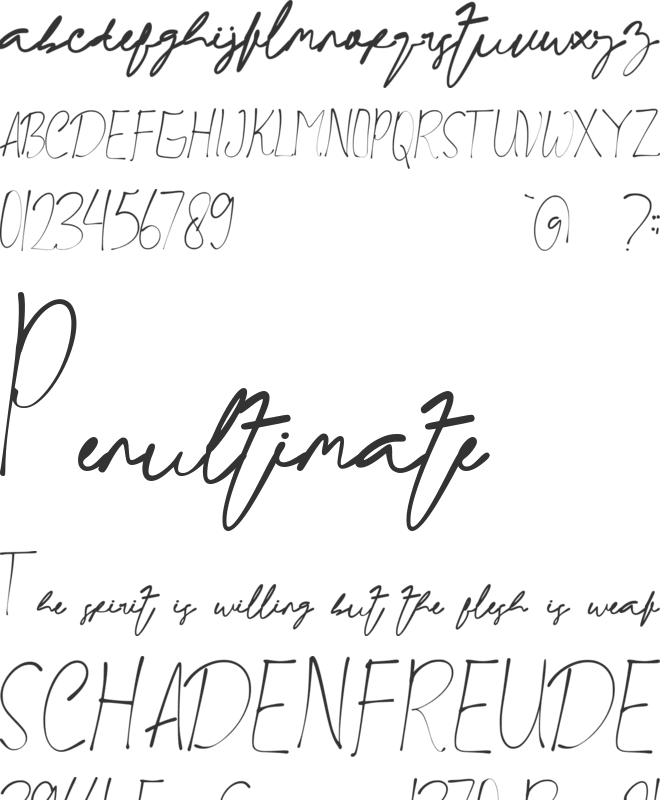 Kinanshi font preview