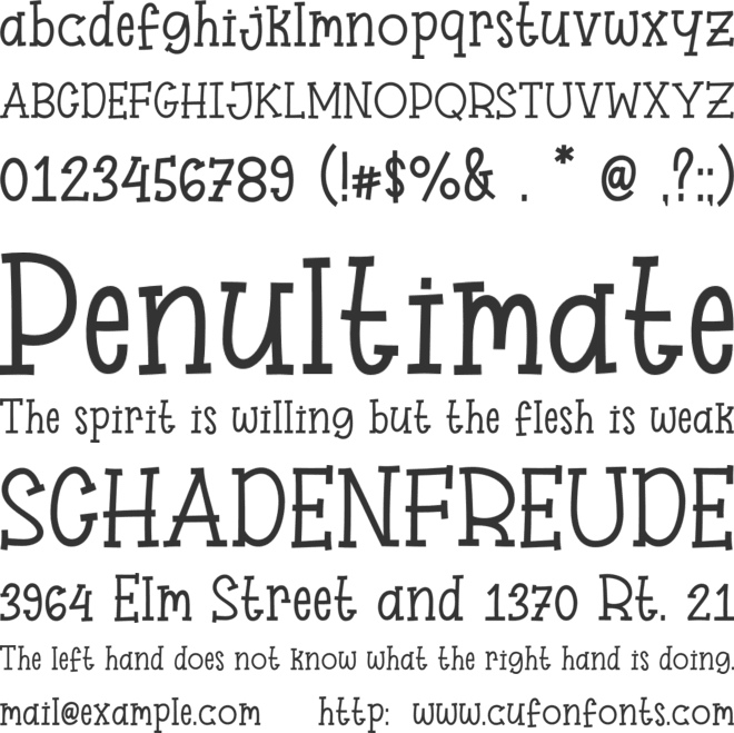 Mommyland font preview