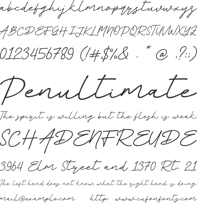 All Always font preview
