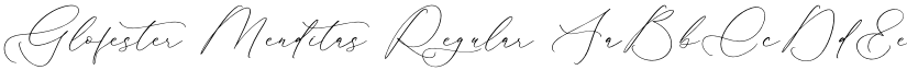 Glofester Menditas Regular font