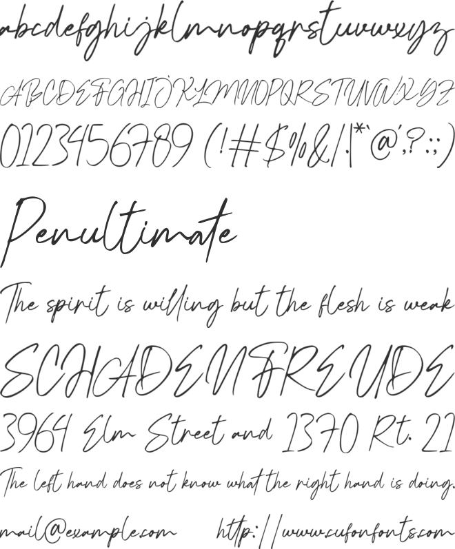 Belloan Signature font preview