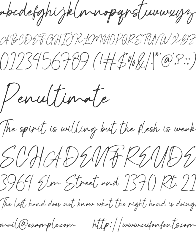 Belloan Signature font preview