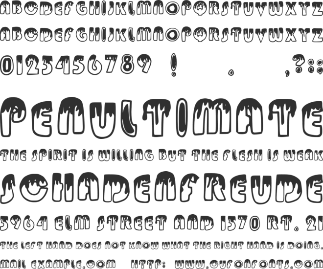 Donut Holes font preview