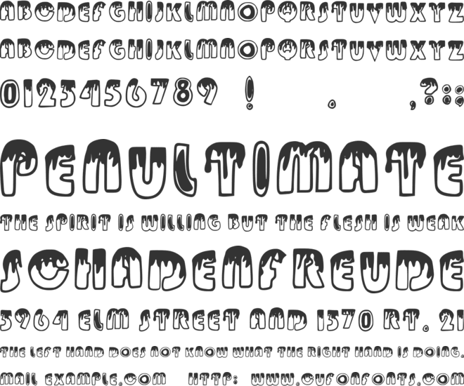 Donut Holes font preview