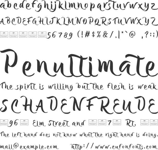 Hammond Free font preview