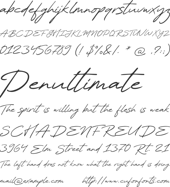 Kind Regards font preview