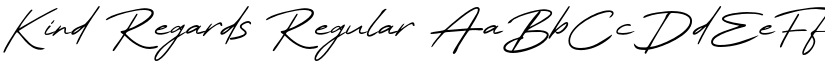 Kind Regards Regular font