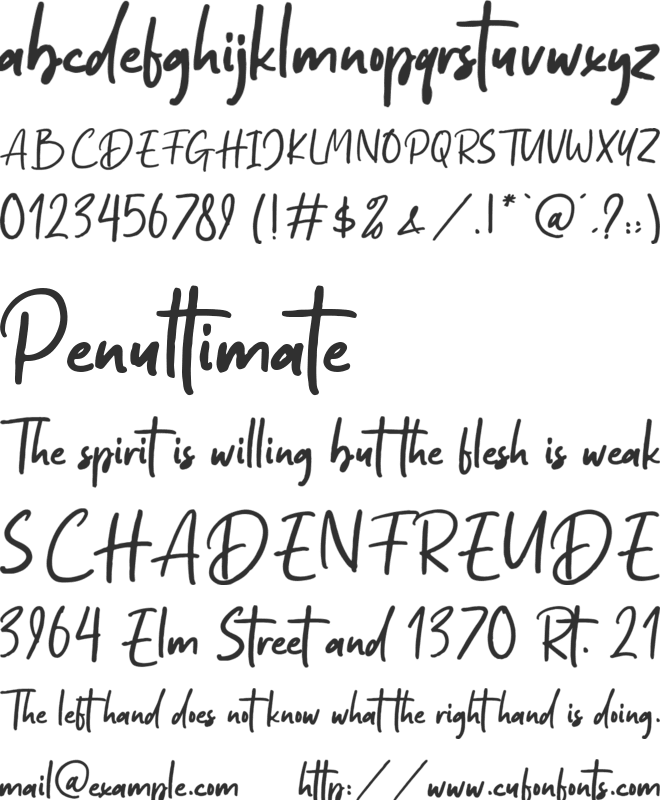 Beautinus font preview